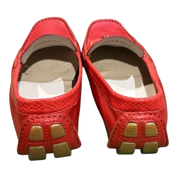 Cole Hahn Shelby CH Logo Vibrant Red Leather Loafers. - Picture 4 of 8